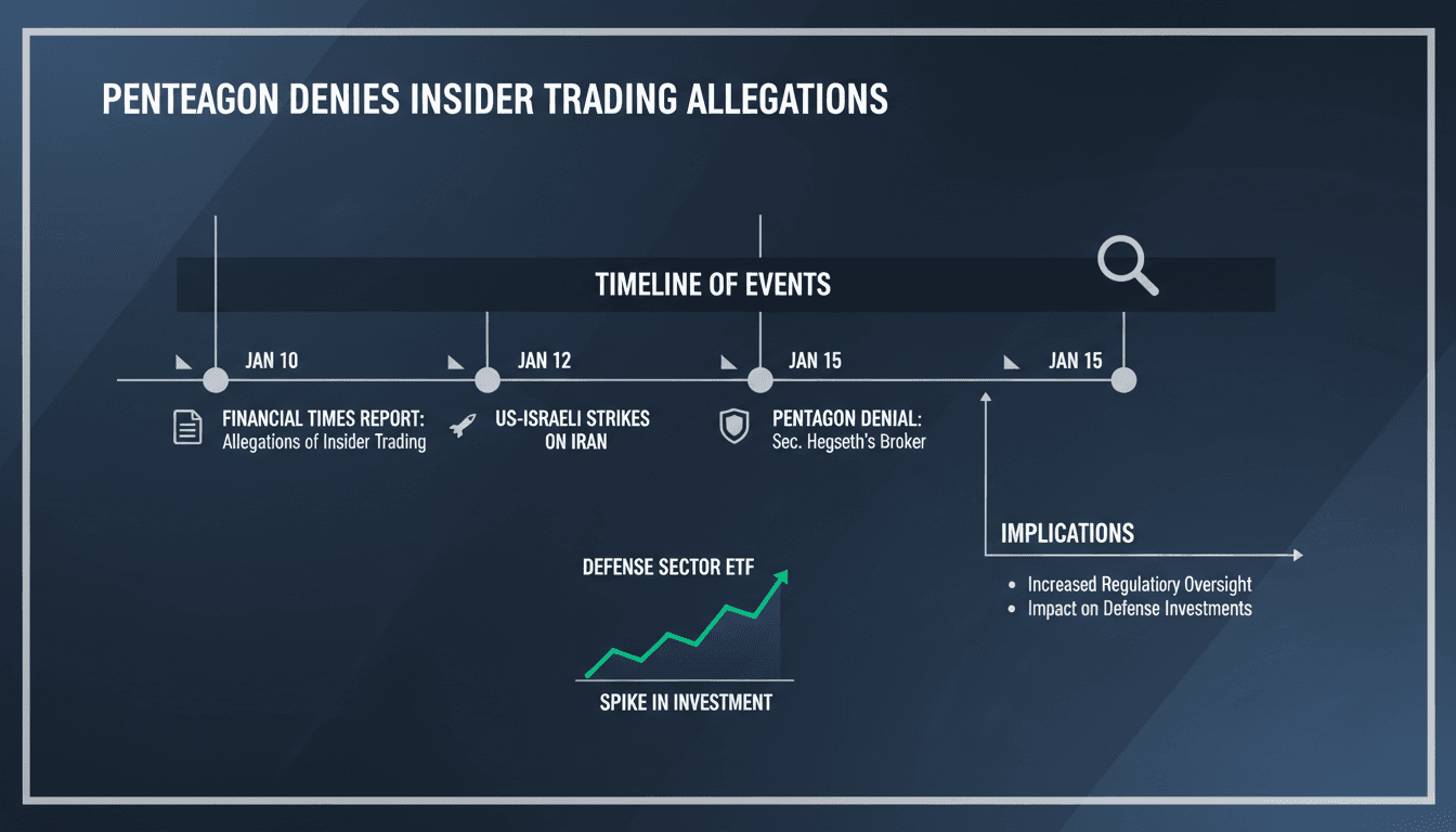 Pentagon Denies Allegations of Insider Trading Related to Defense ETF Investment Before Iran Strikes