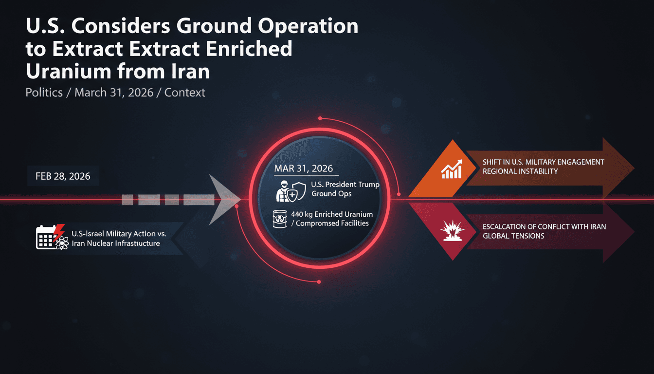 U.S. Considers Ground Operation to Extract Enriched Uranium from Iran