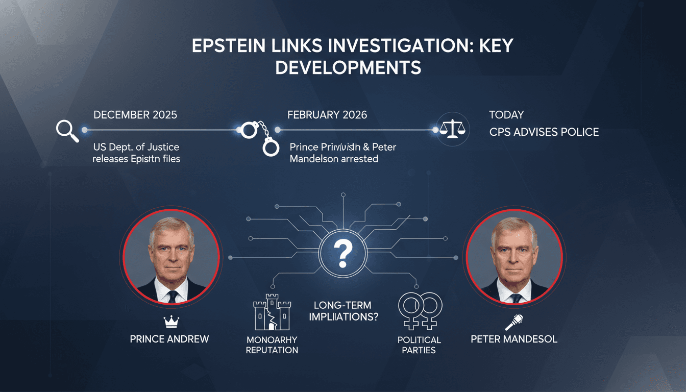 Crown Prosecution Service Advises Police on Investigations into Prince Andrew and Peter Mandelson's Epstein Links