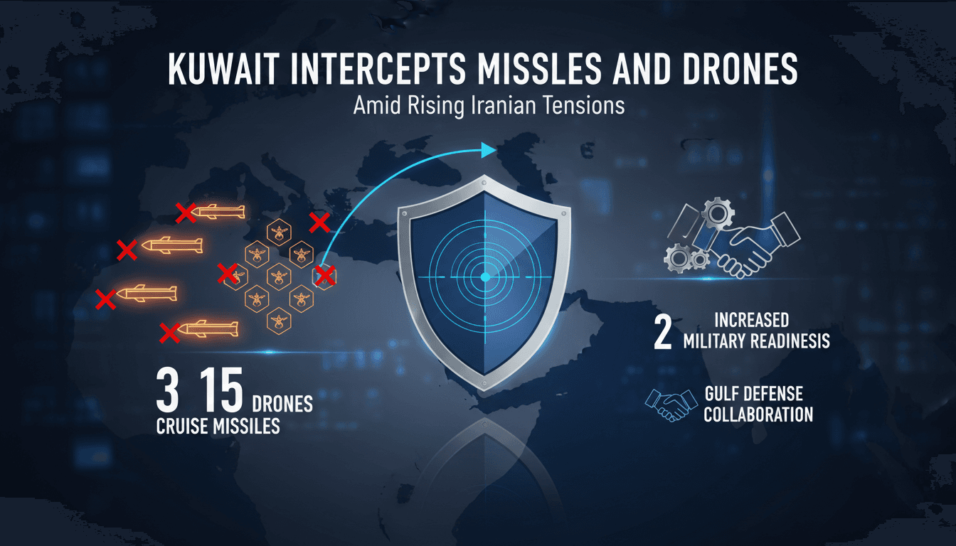 Kuwait Intercepts Missiles and Drones Amid Rising Iranian Tensions