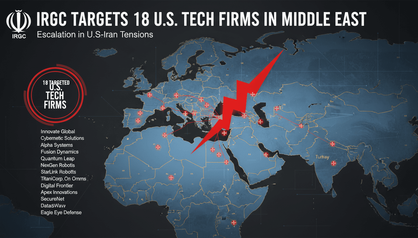 IRGC Targets 18 U.S. Tech Firms for Strikes in Middle East