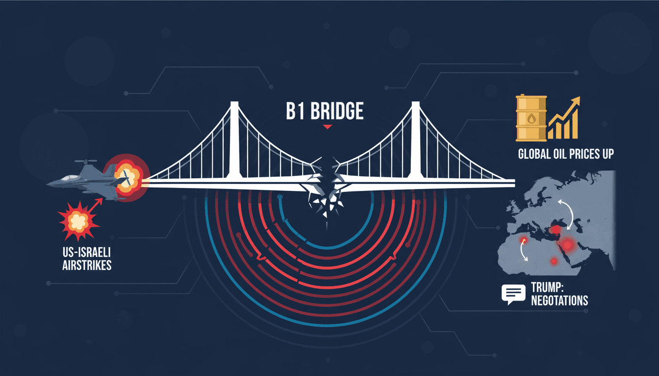 Partial Collapse of Iran's B1 Bridge After US-Israeli Airstrikes Leads Trump to Call for Negotiations