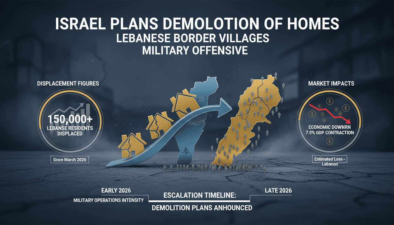 Israel Plans Demolition of Homes in Lebanese Border Villages Amid Ongoing Military Offensive