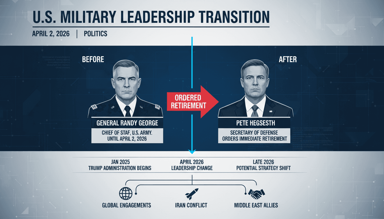 U.S. Secretary of Defense Orders Immediate Retirement of Army Chief of Staff
