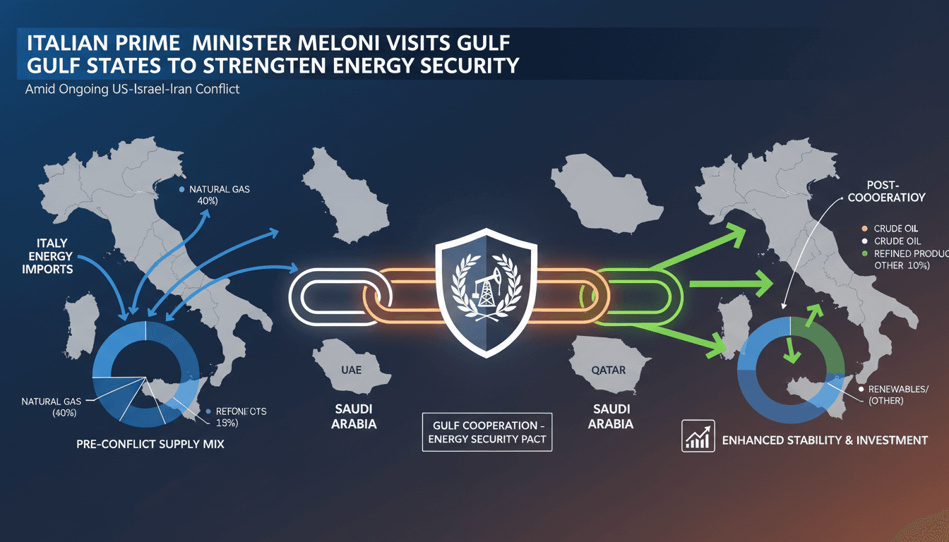 Italian Prime Minister Meloni Visits Gulf States to Strengthen Energy Security Amid Ongoing US-Israel-Iran Conflict