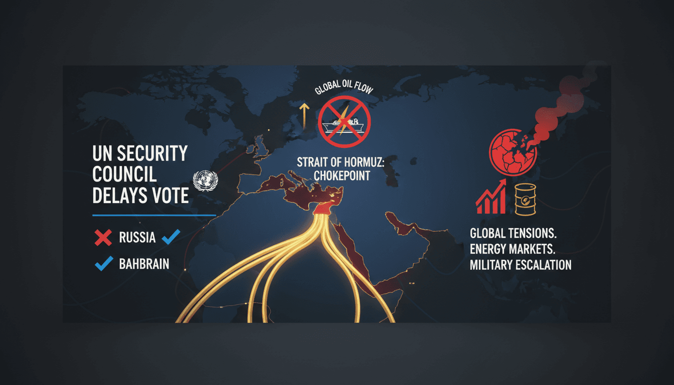 UN Security Council Delays Vote on Bahrain's Hormuz Resolution Amid Global Tensions