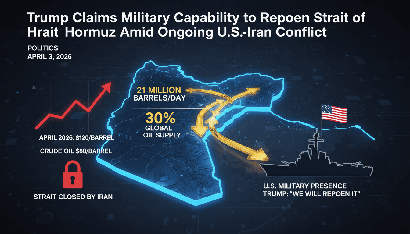 Trump Claims Military Capability to Reopen Strait of Hormuz Amid Ongoing U.S.-Iran Conflict