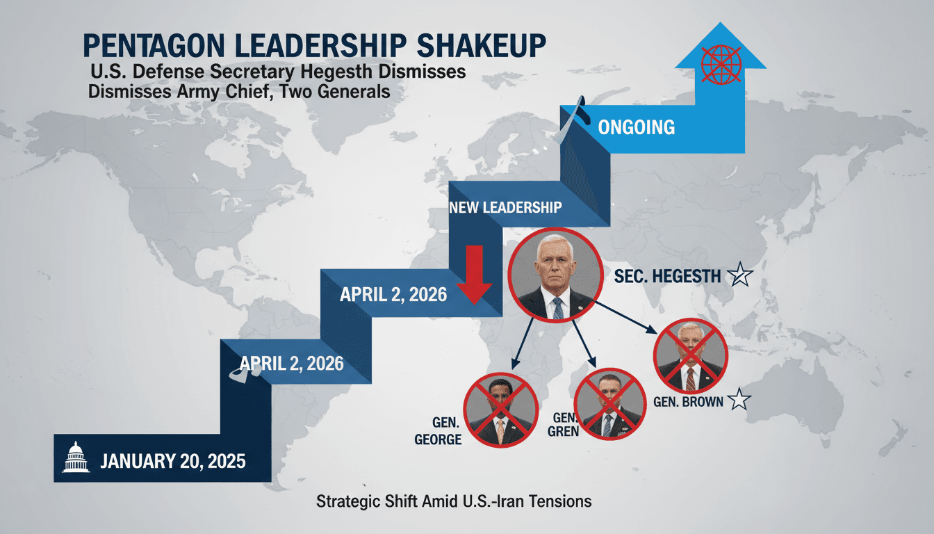 U.S. Defense Secretary Hegseth Dismisses Army Chief and Two Generals in Pentagon Leadership Shakeup