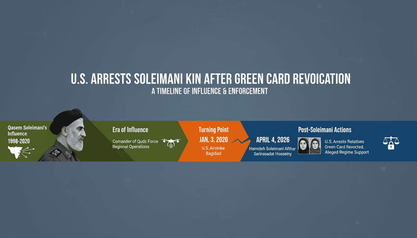 U.S. Arrests Relatives of Qasem Soleimani Following Green Card Revocation