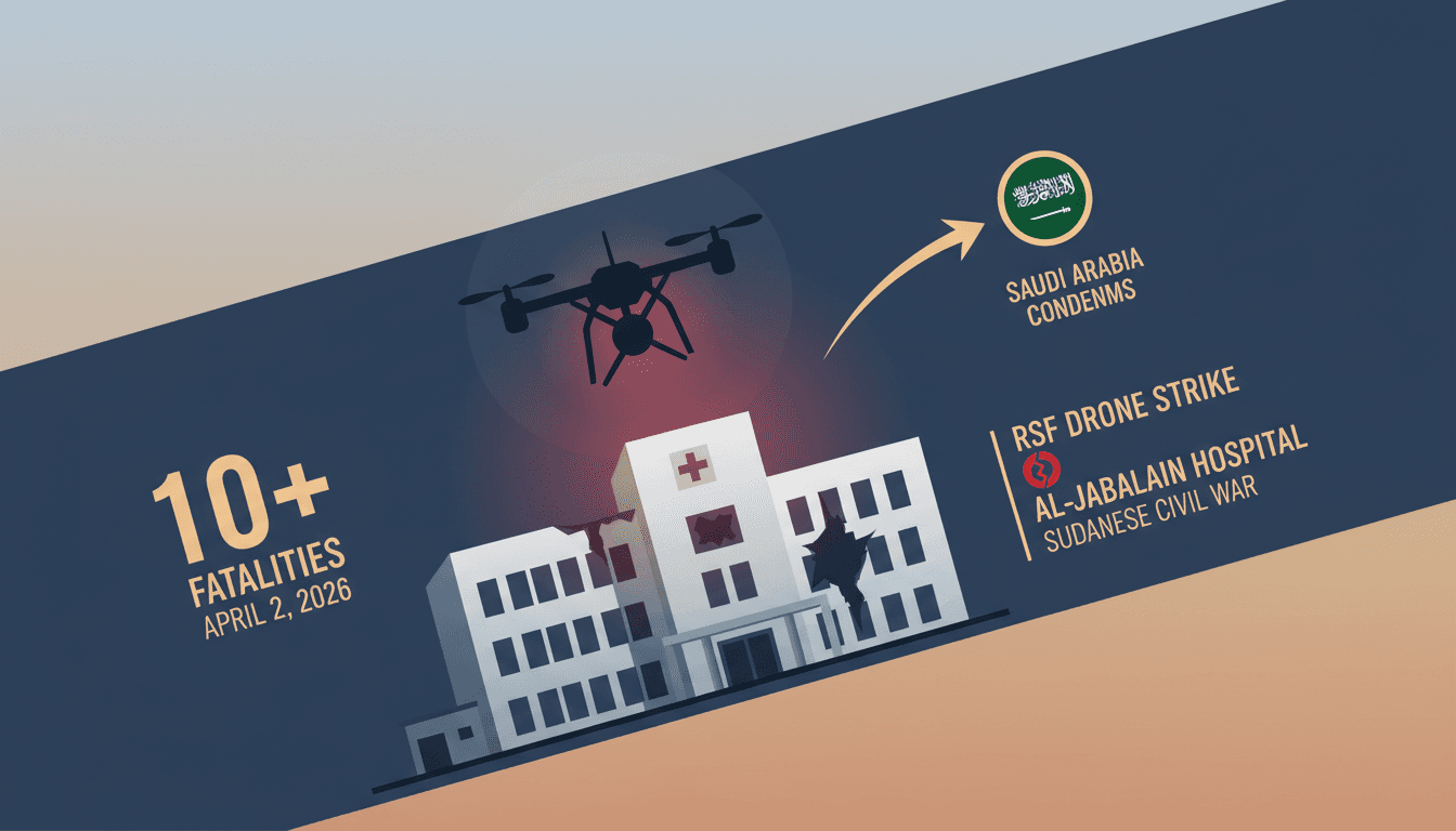 Saudi Arabia Condemns RSF Drone Strikes on Hospital in Sudan