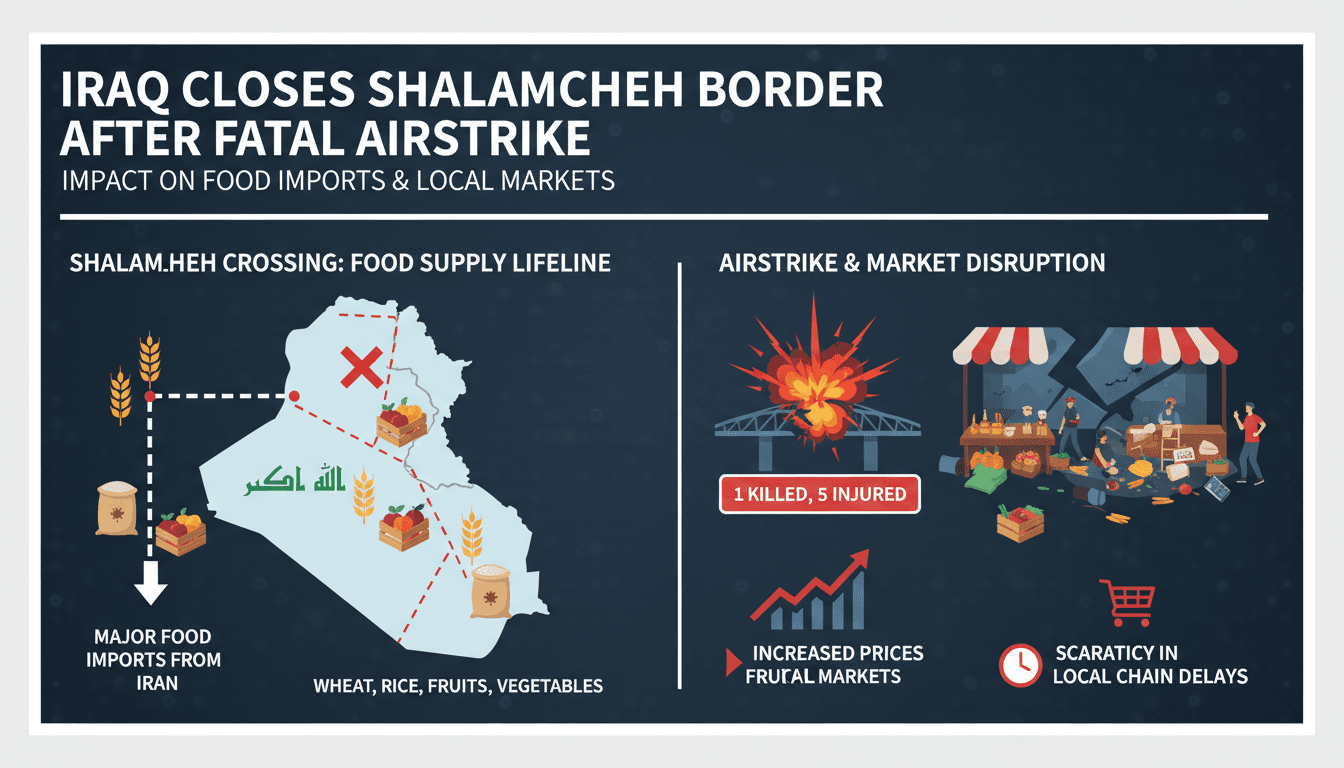 Iraq Closes Shalamcheh Border Crossing with Iran After Fatal Airstrike