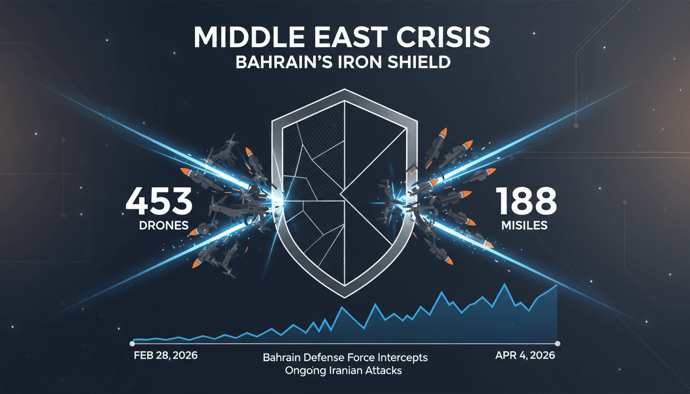 Bahrain Defense Force Intercepts 453 Drones and 188 Missiles Amid Ongoing Iranian Attacks