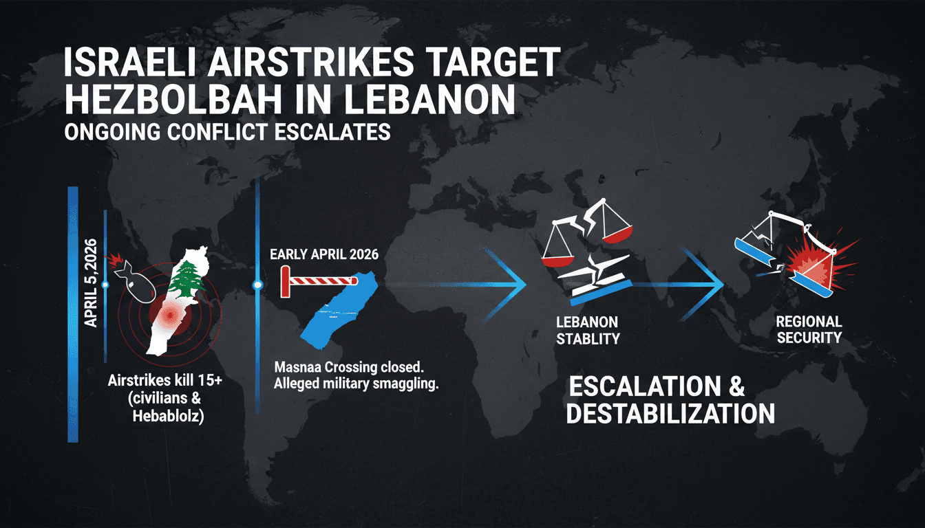 Israeli Airstrikes Target Hezbollah in Lebanon Amid Ongoing Conflict