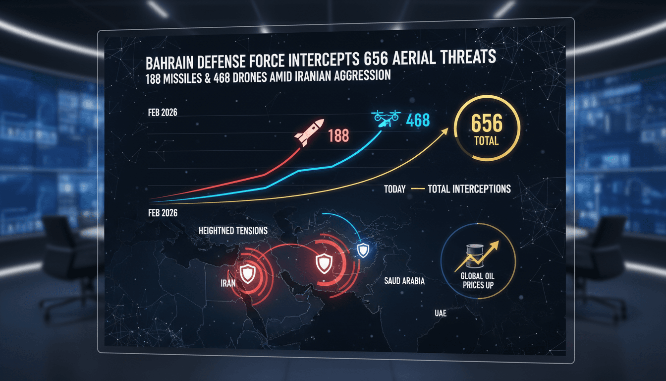 Bahrain Defense Force Intercepts 188 Missiles and 468 Drones Amid Iranian Aggression