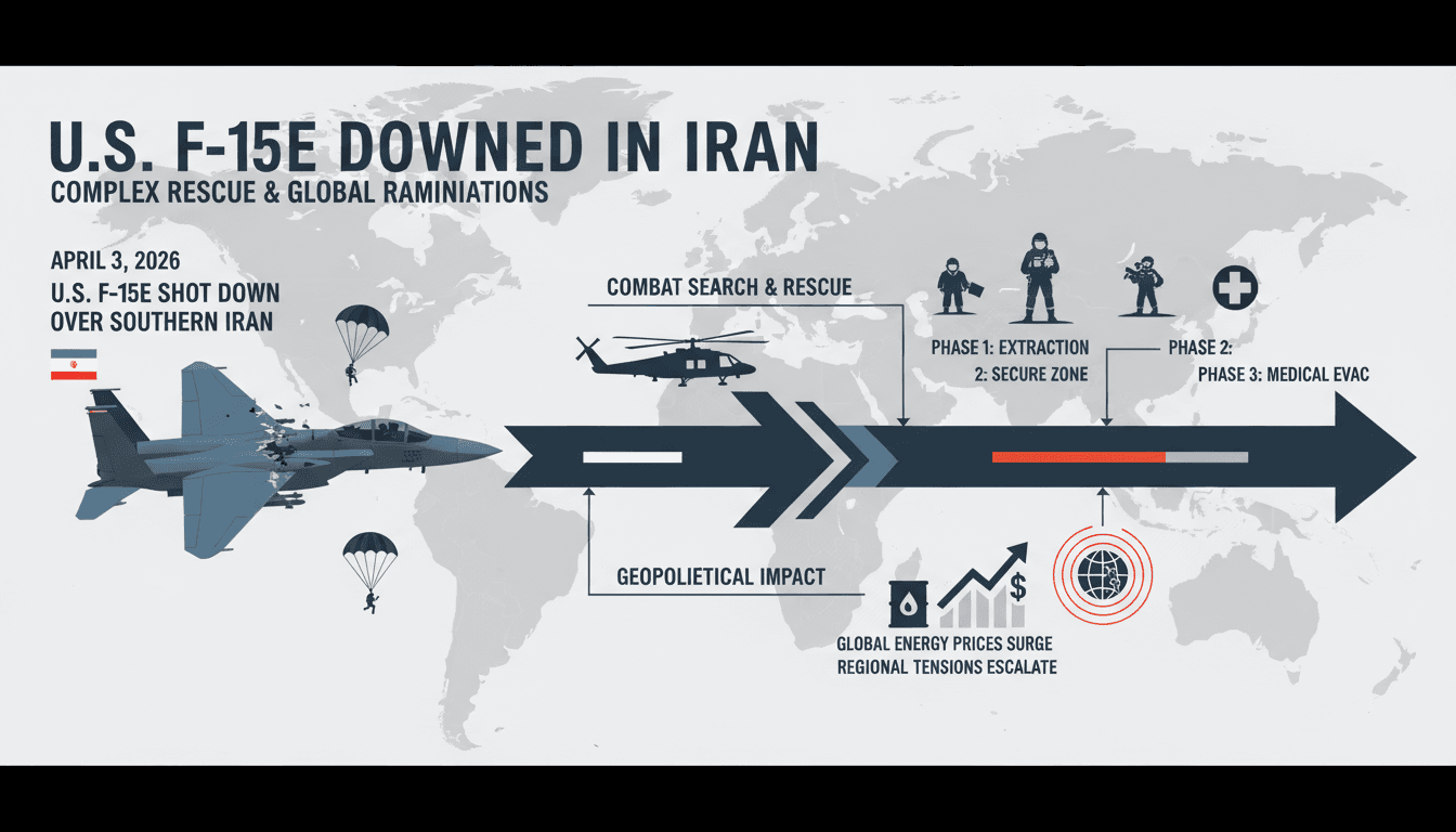 U.S. F-15E Fighter Jet Shot Down in Iran Initiates Complex Rescue Operation