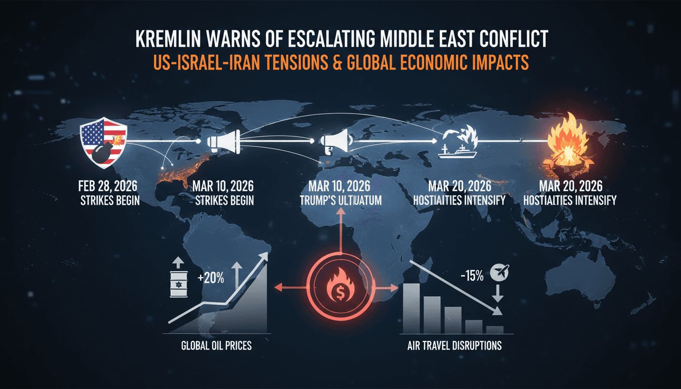 Kremlin Warns of Escalating Conflict in Middle East Amid US-Israel-Iran Tensions