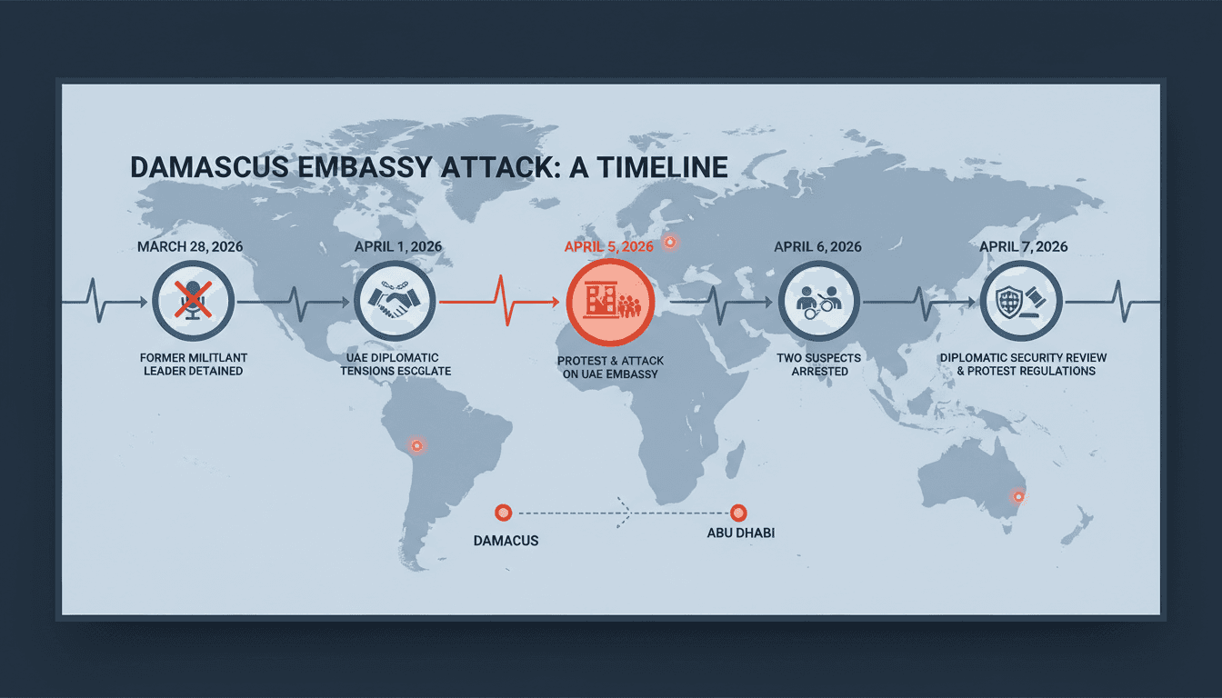 Syrian authorities arrest two suspects linked to attack on UAE embassy in Damascus