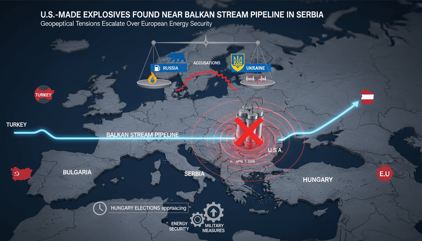 U.S.-Made Explosives Found Near Balkan Stream Pipeline in Serbia