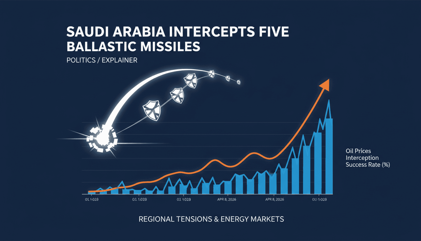 Saudi Arabia Intercepts Five Ballistic Missiles Targeting Eastern Province