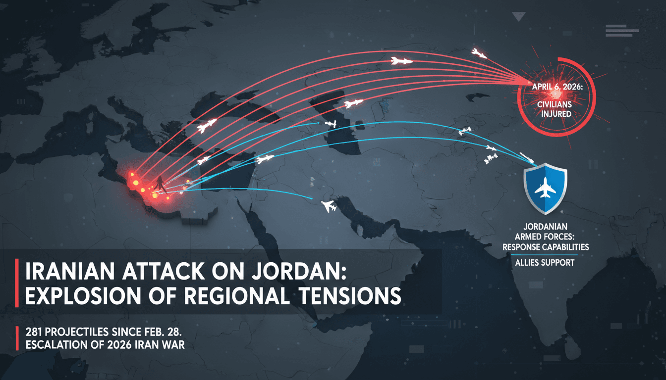 Iranian missile and drone attack injures civilians in Jordan
