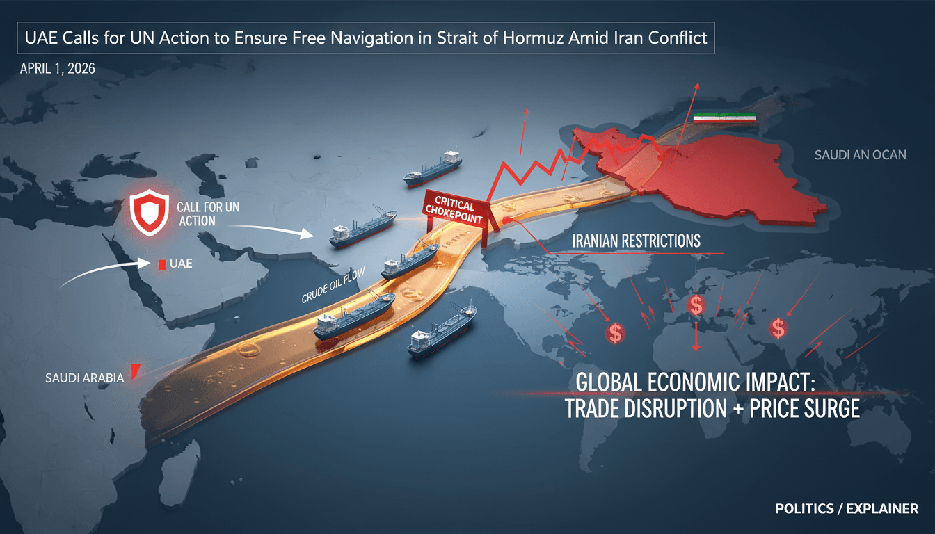 UAE Calls for UN Action to Ensure Free Navigation in Strait of Hormuz Amid Iran Conflict