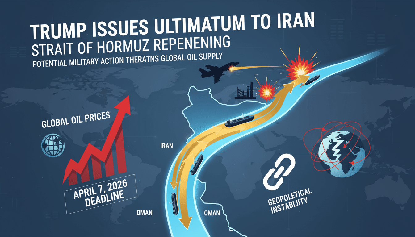 Trump Issues Ultimatum to Iran Over Strait of Hormuz Reopening