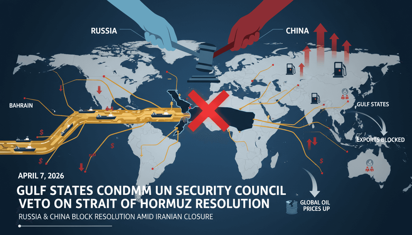 Gulf States Condemn UN Security Council Veto on Strait of Hormuz Resolution