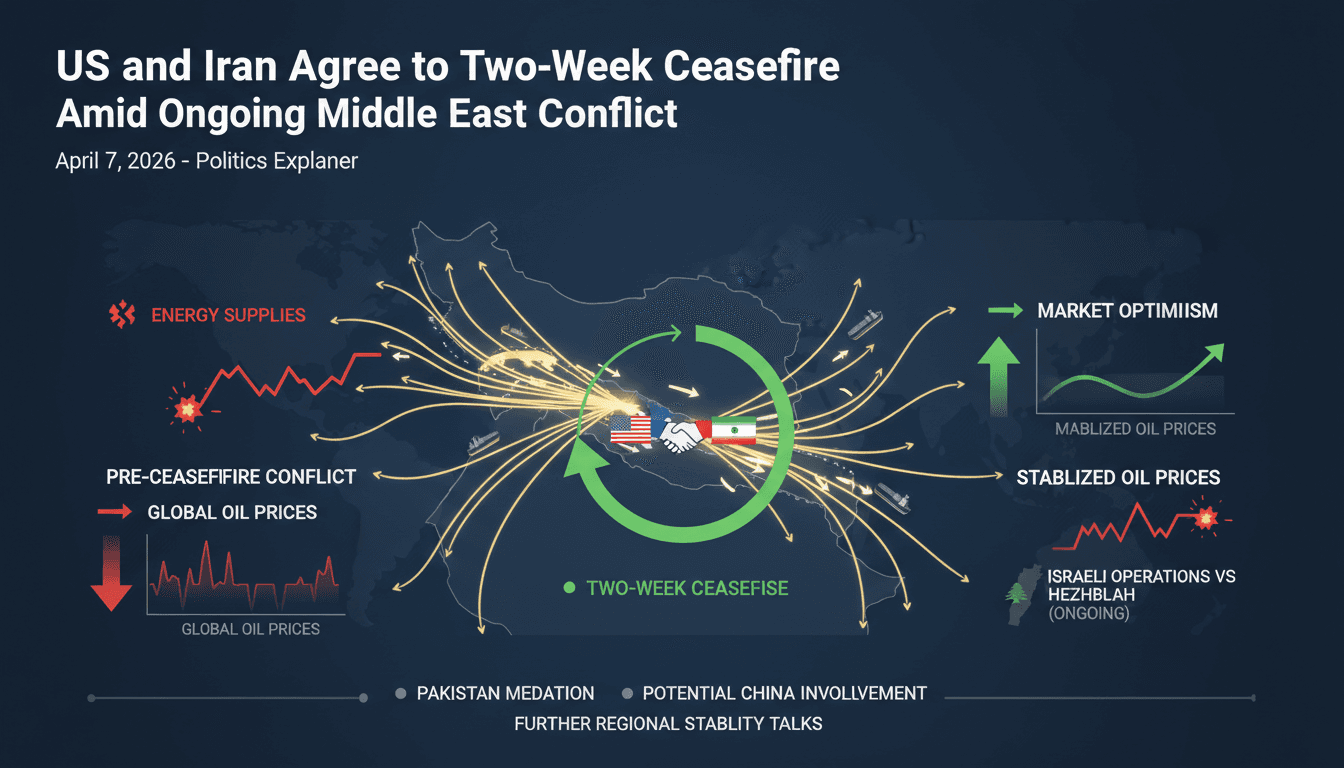 US and Iran Agree to Two-Week Ceasefire Amid Ongoing Middle East Conflict
