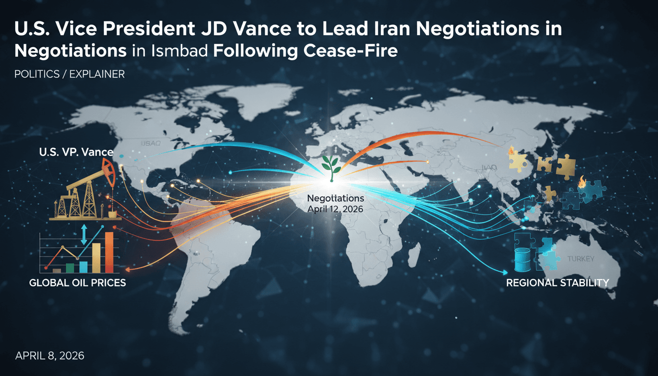 U.S. Vice President JD Vance to Lead Iran Negotiations in Islamabad Following Cease-Fire