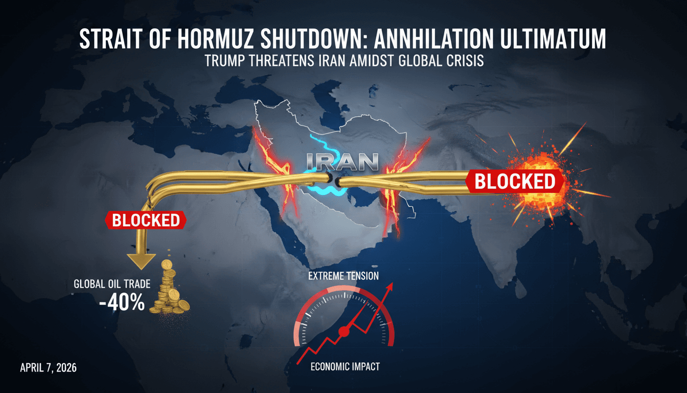 Trump Issues Annihilation Ultimatum to Iran Over Strait of Hormuz Closure