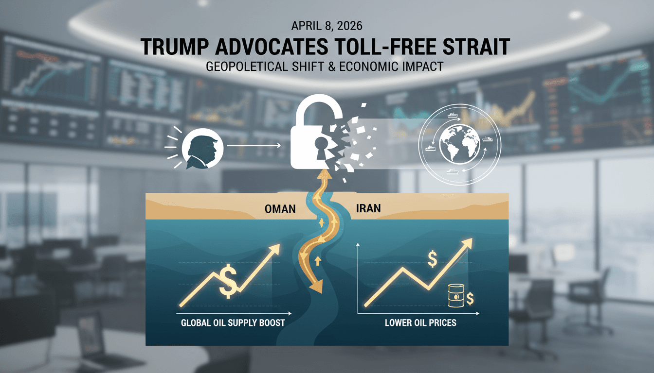 Trump Advocates for Toll-Free Reopening of Strait of Hormuz During Ceasefire Talks