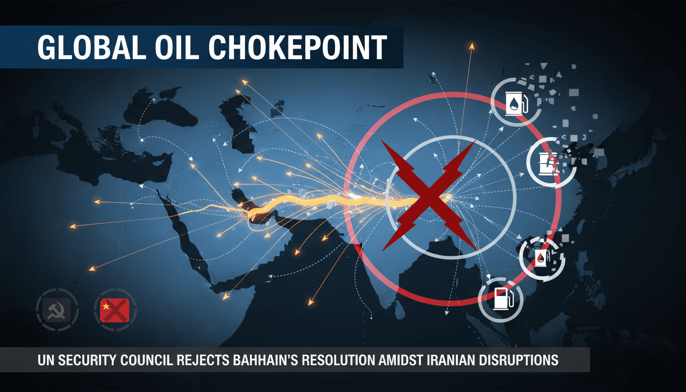 UN Security Council Rejects Bahrain's Resolution for Strait of Hormuz Shipping Protection