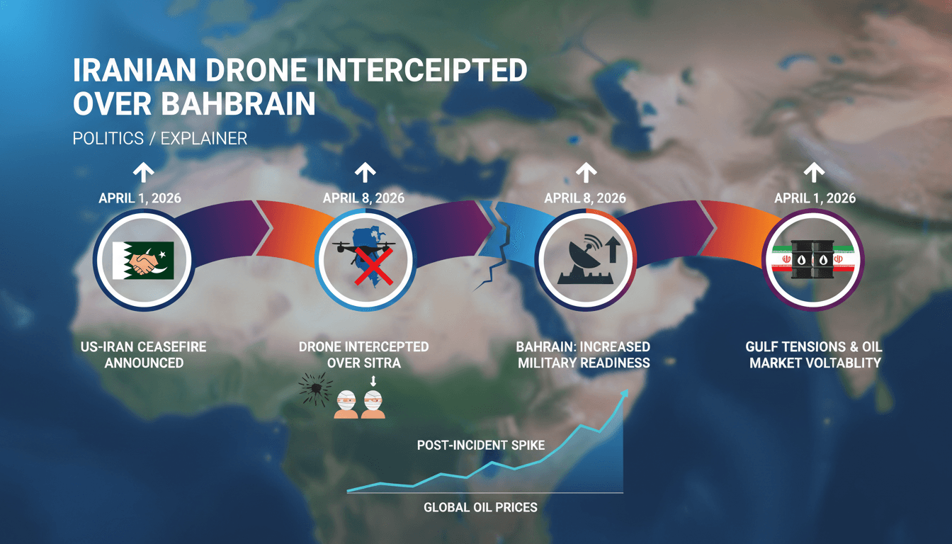 Iranian Drone Intercepted Over Bahrain Injures Two Citizens
