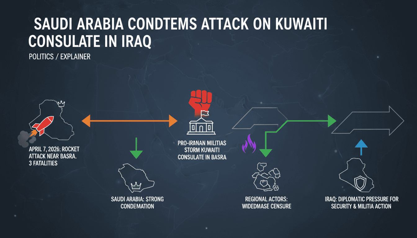 Saudi Arabia Condemns Attack on Kuwaiti Consulate in Iraq