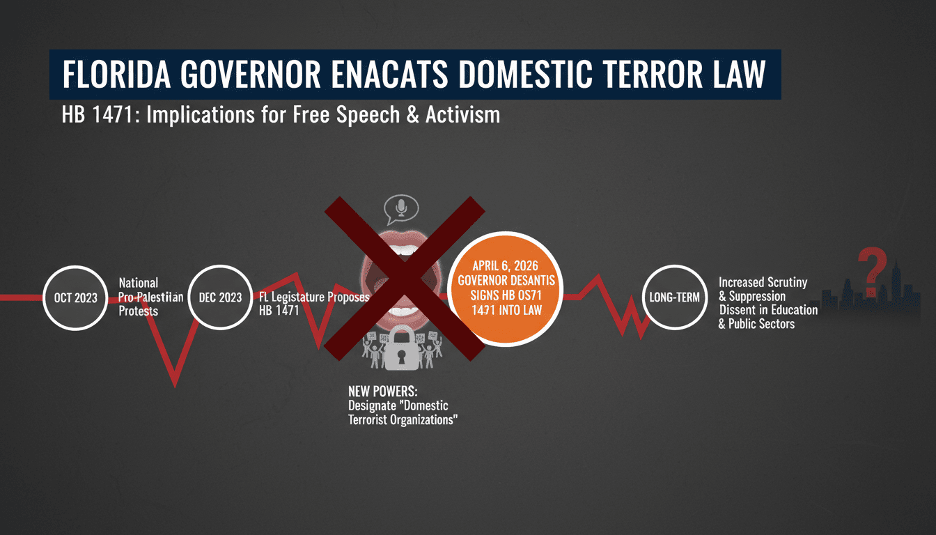 Florida Governor Enacts Law to Designate Domestic Terrorist Organizations
