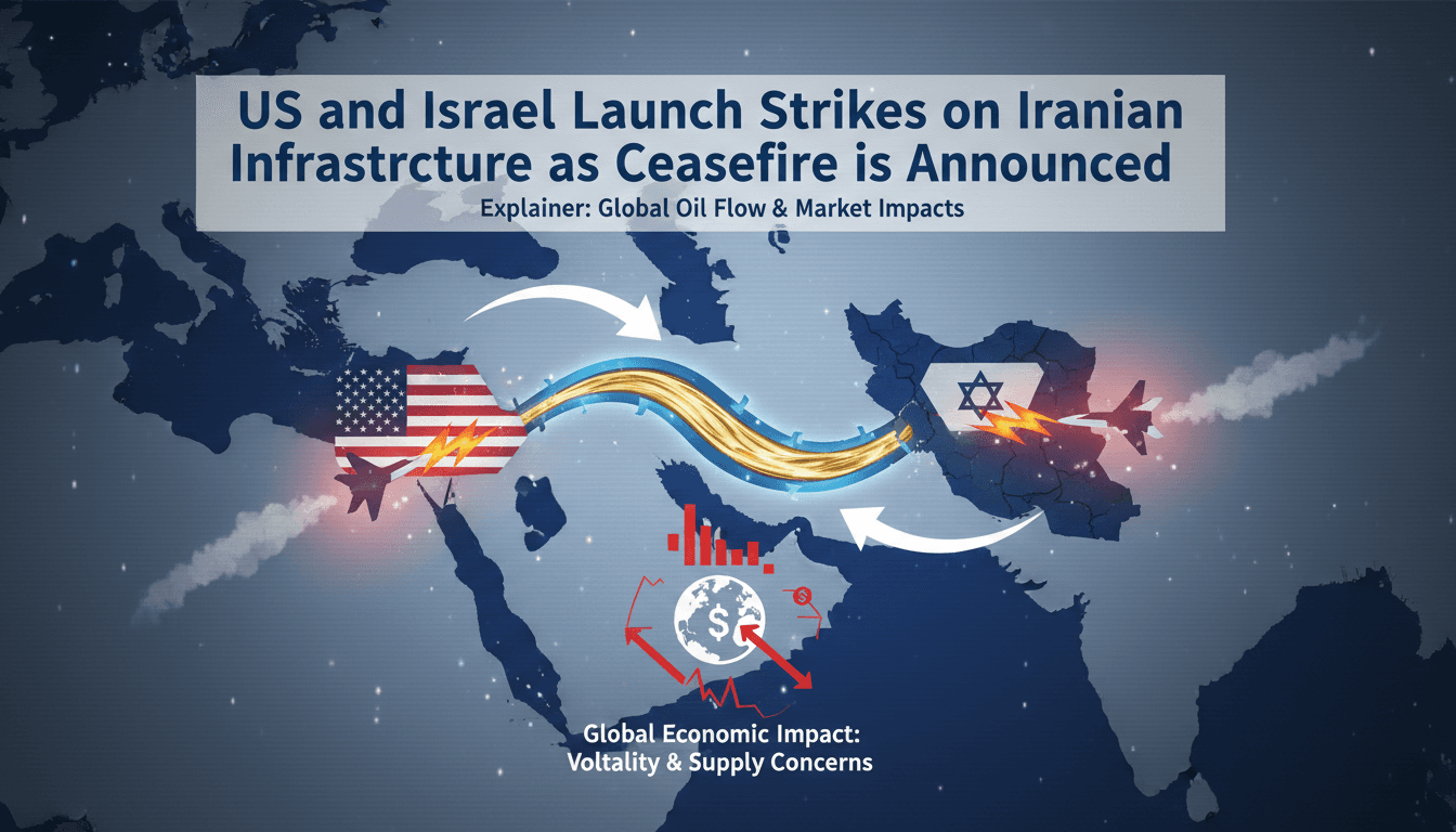 US and Israel Launch Strikes on Iranian Infrastructure as Ceasefire is Announced