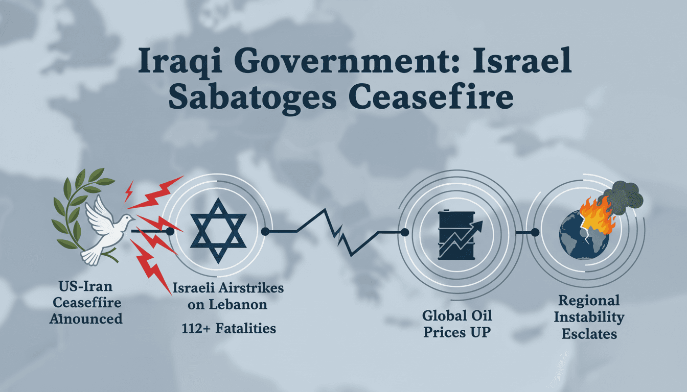 Iraqi Government Blames Israel for Airstrikes Aimed at Undermining US-Iran Ceasefire