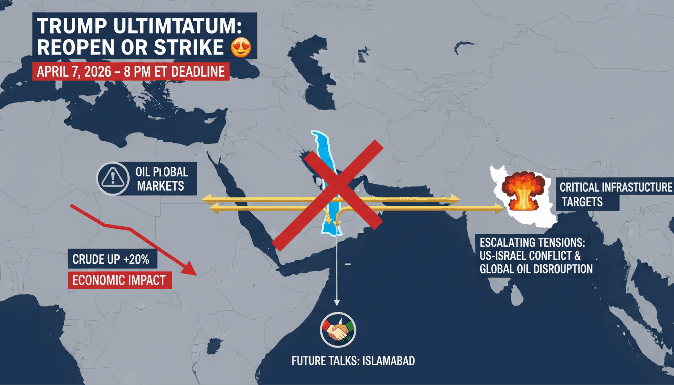 Trump Issues Ultimatum to Iran Over Strait of Hormuz Reopening