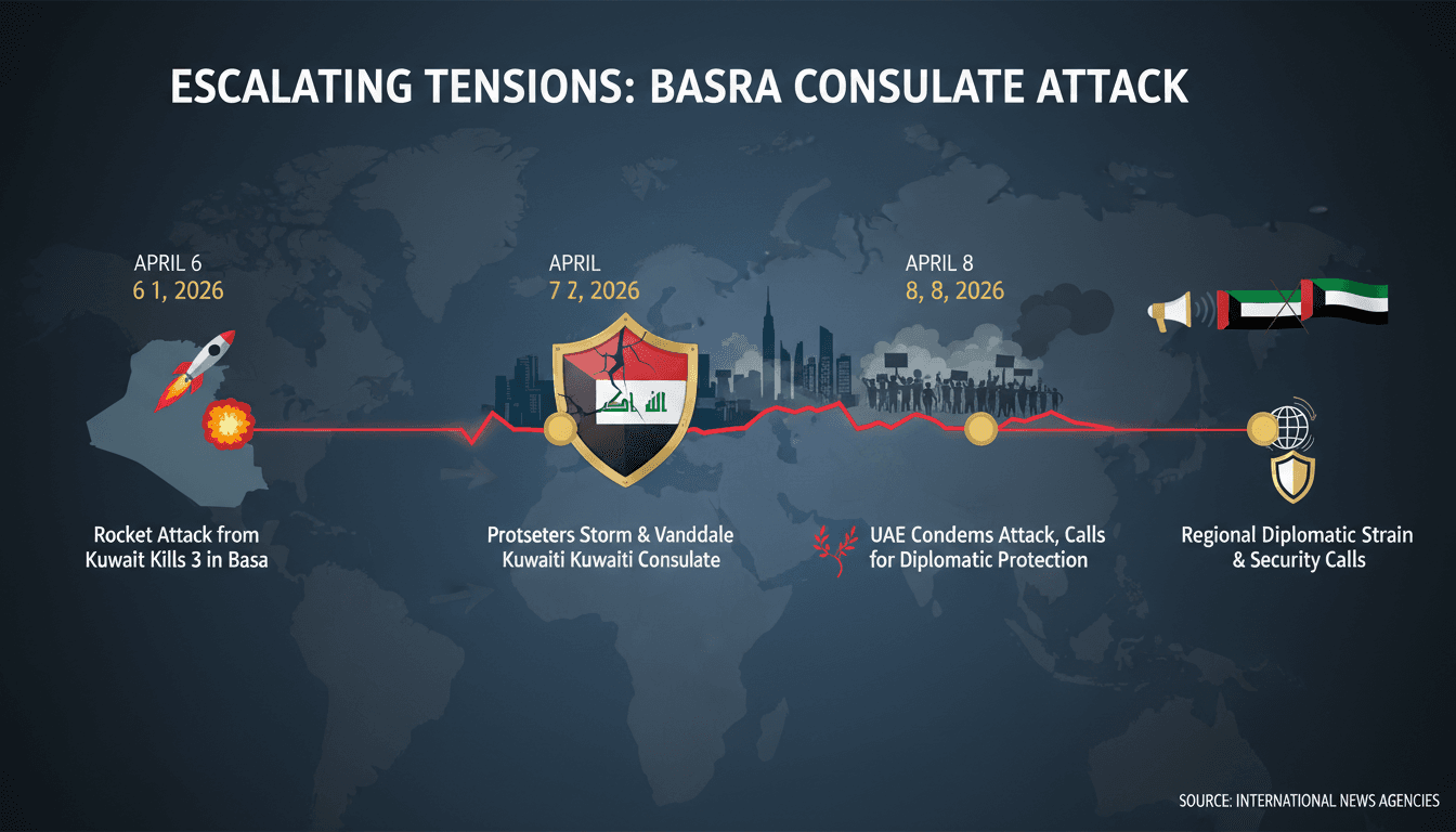 UAE Condemns Attack on Kuwaiti Consulate in Basra Amid Regional Tensions