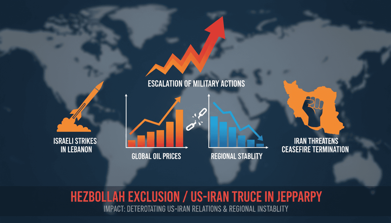 Iran Threatens Ceasefire Termination Over Hezbollah Exclusion Amid Israeli Strikes