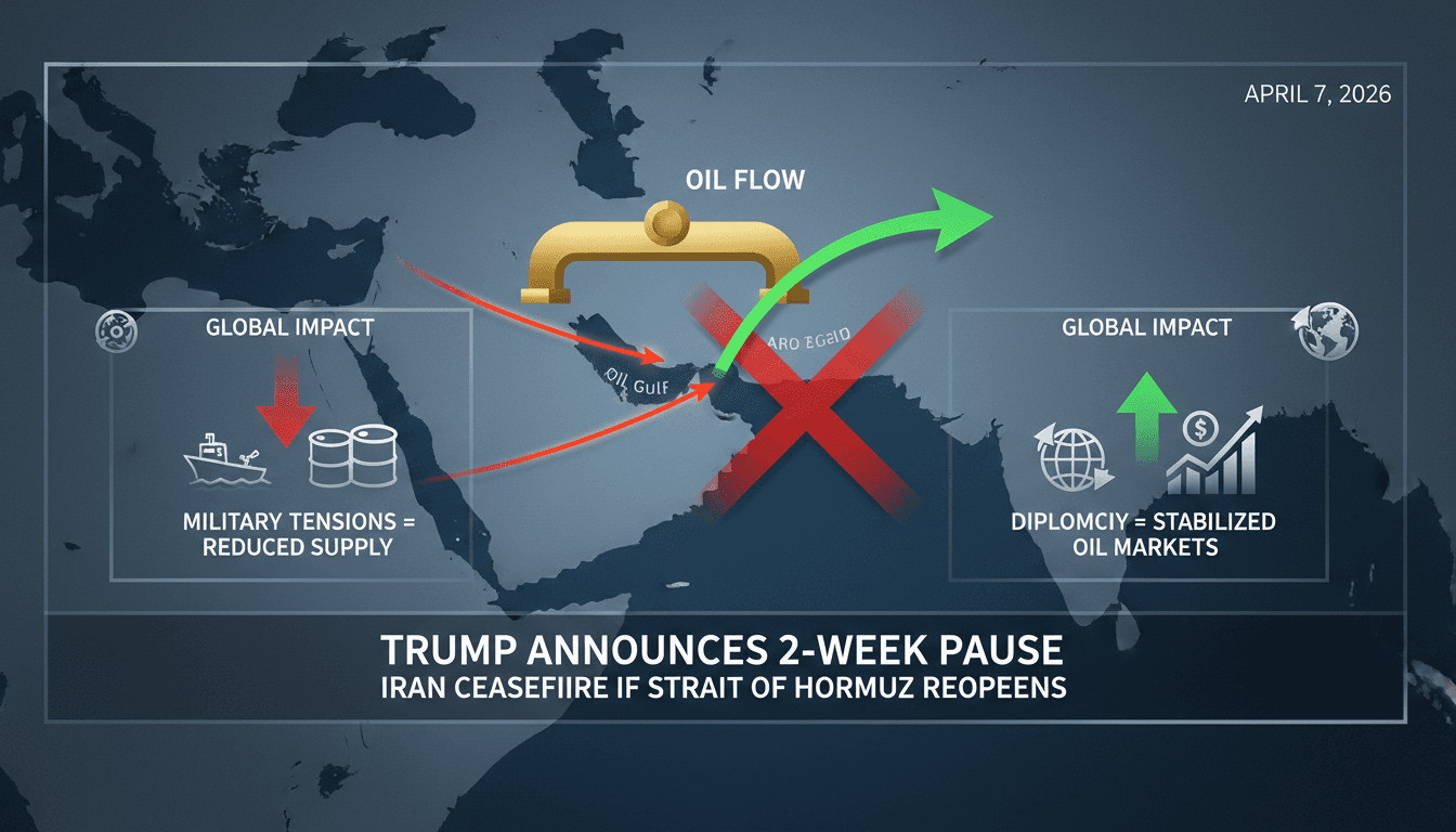 Trump Announces Two-Week Suspension of Attacks on Iran Conditional on Strait of Hormuz Reopening
