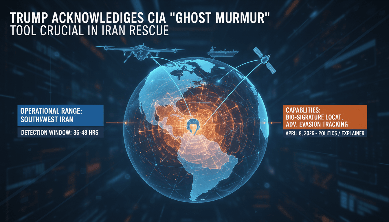 Trump Acknowledges CIA's 'Ghost Murmur' Tool in Successful Rescue of Downed Airman in Iran