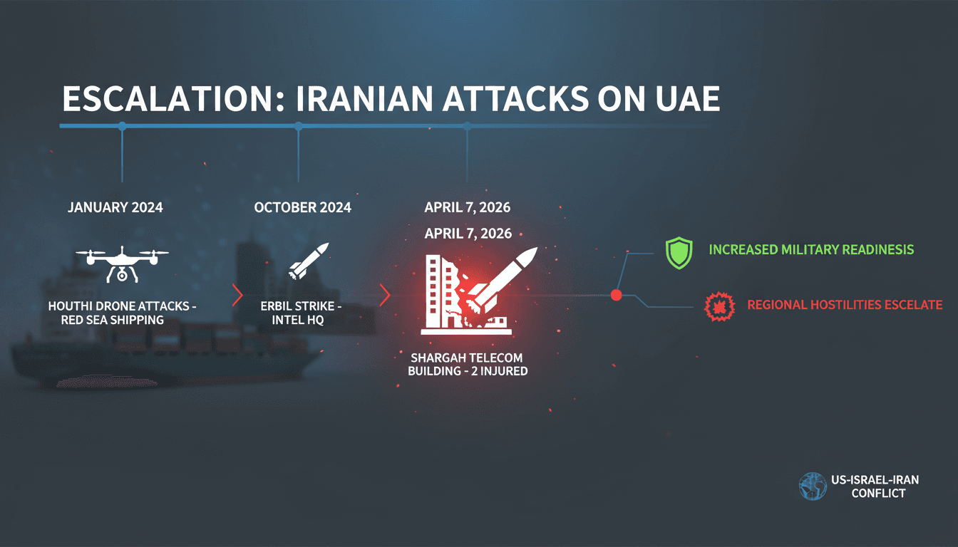 Iranian Missile Strike Injures Two in Sharjah Telecom Building