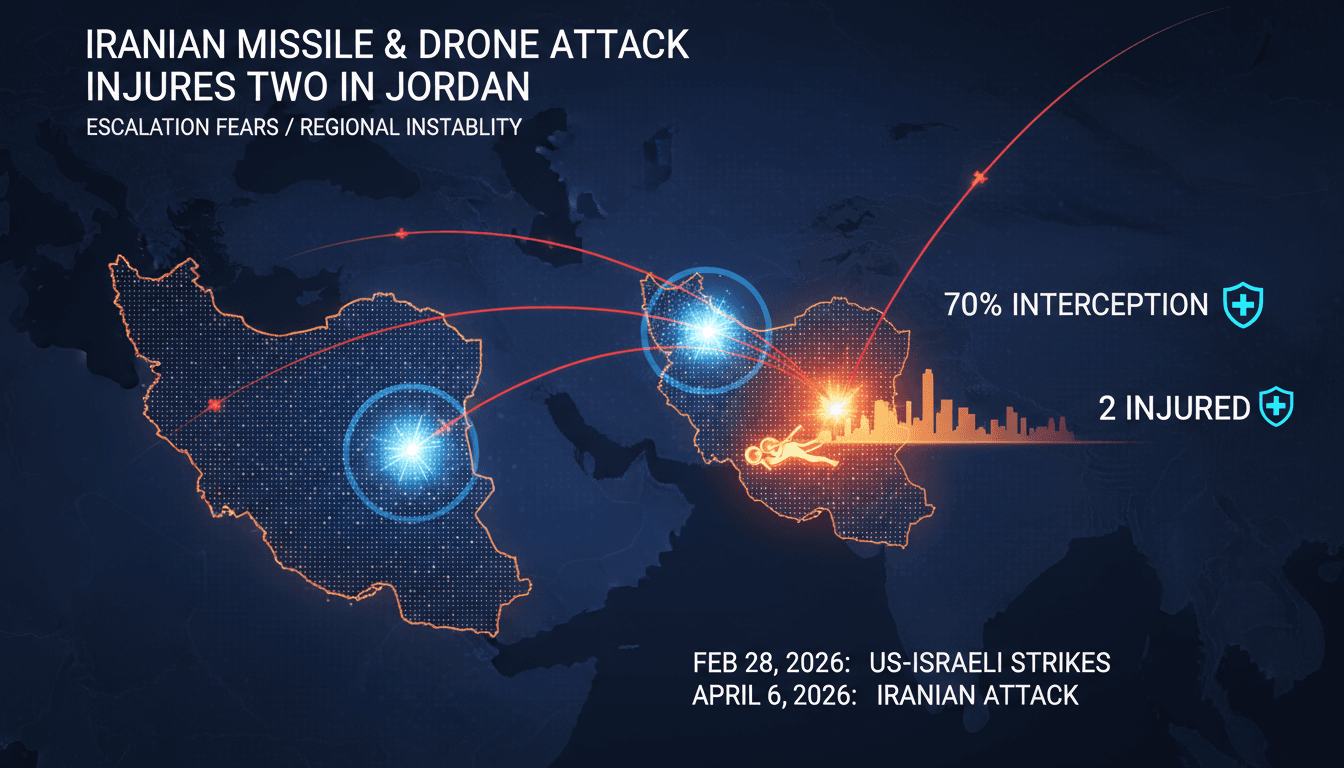 Iranian Missile and Drone Attack Injures Two in Jordan
