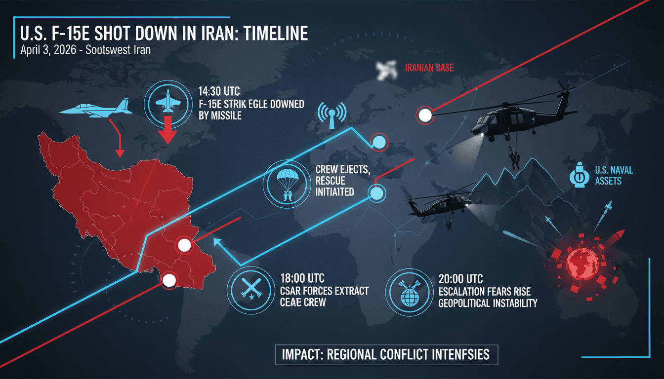 U.S. F-15E Strike Eagle Shot Down in Iran During Ongoing Conflict