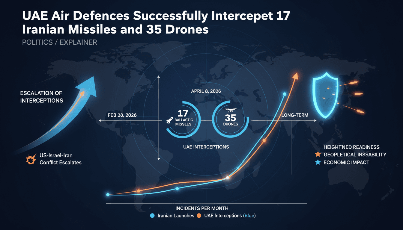 UAE Air Defences Successfully Intercept 17 Iranian Missiles and 35 Drones