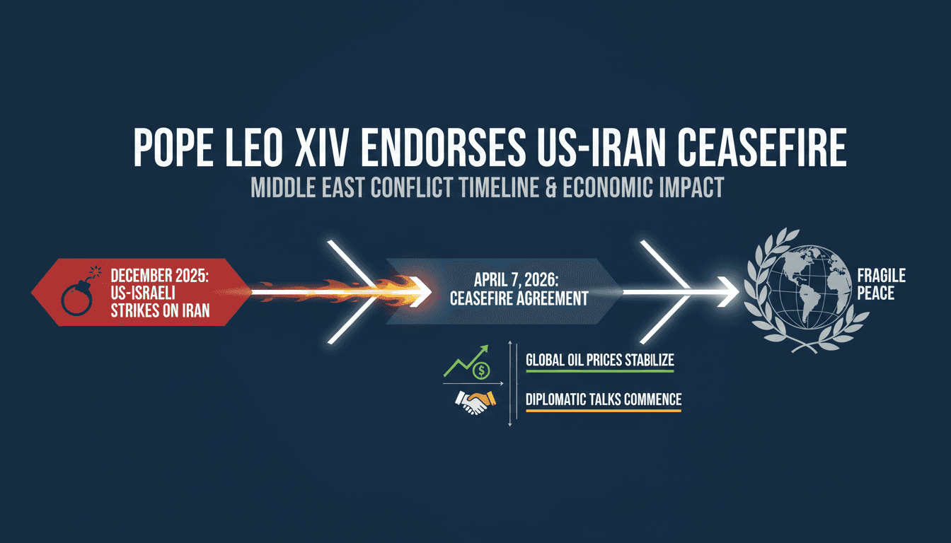 Pope Leo XIV Endorses US-Iran Ceasefire Amid Ongoing Middle East Conflict