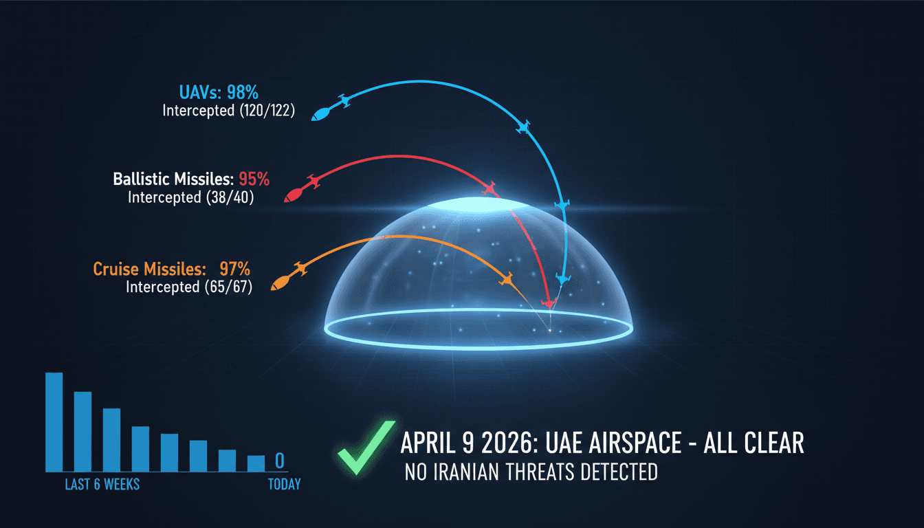 UAE Ministry of Defence Reports No Iranian Air Threats Detected on April 9 2026