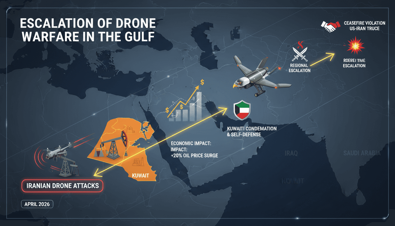 Kuwait Condemns Iranian Drone Attacks on Critical Infrastructure