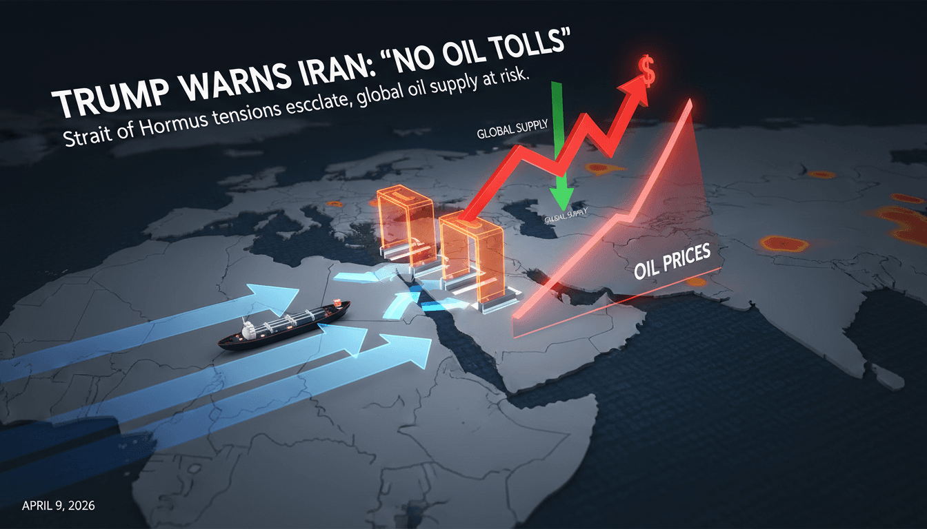 Trump Issues Warning to Iran Over Proposed Oil Tolls in Strait of Hormuz